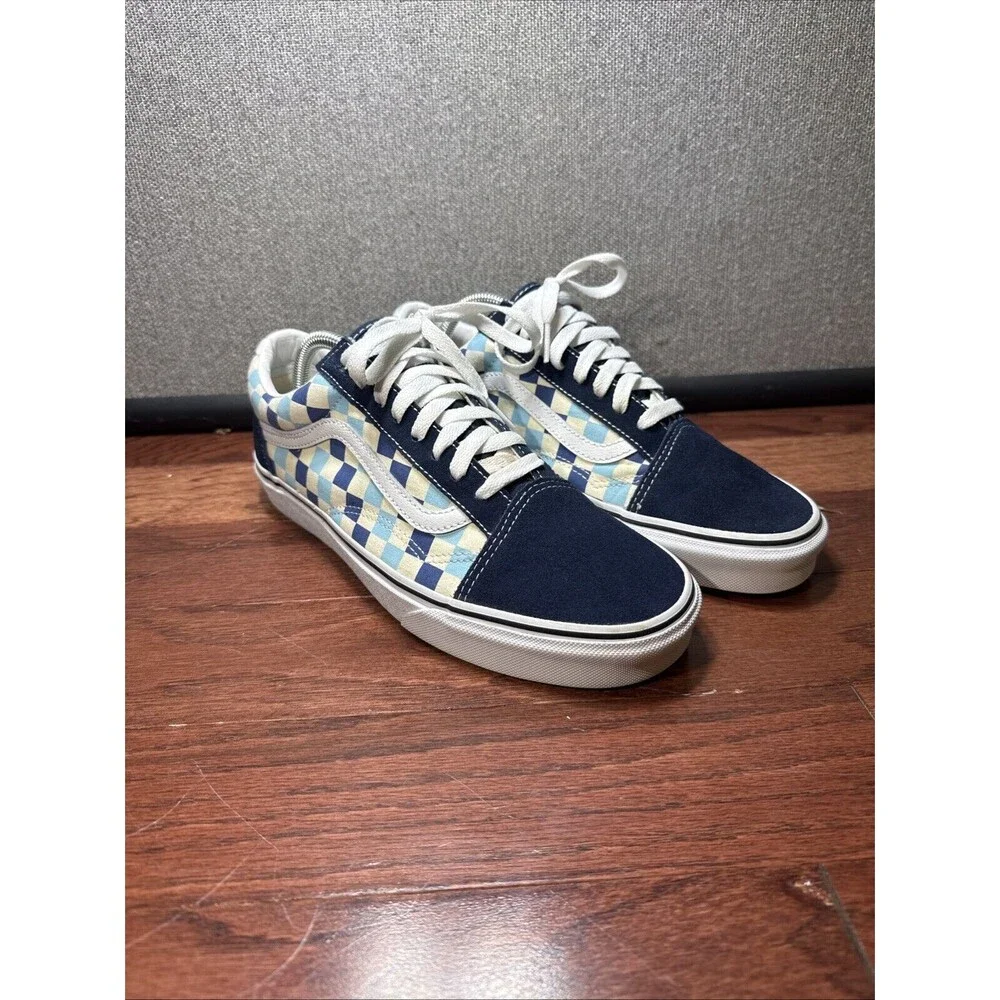 Vans Old Skool Checkerboard Sk8 Women's Size 10.5 Men's Sz 9Sneakers Blue White